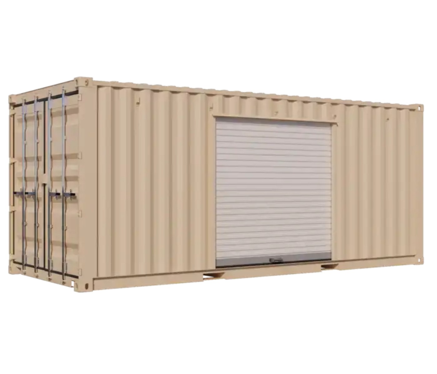 20ft New Storage Container w/ One 7ft Roll-up Door on Right Side