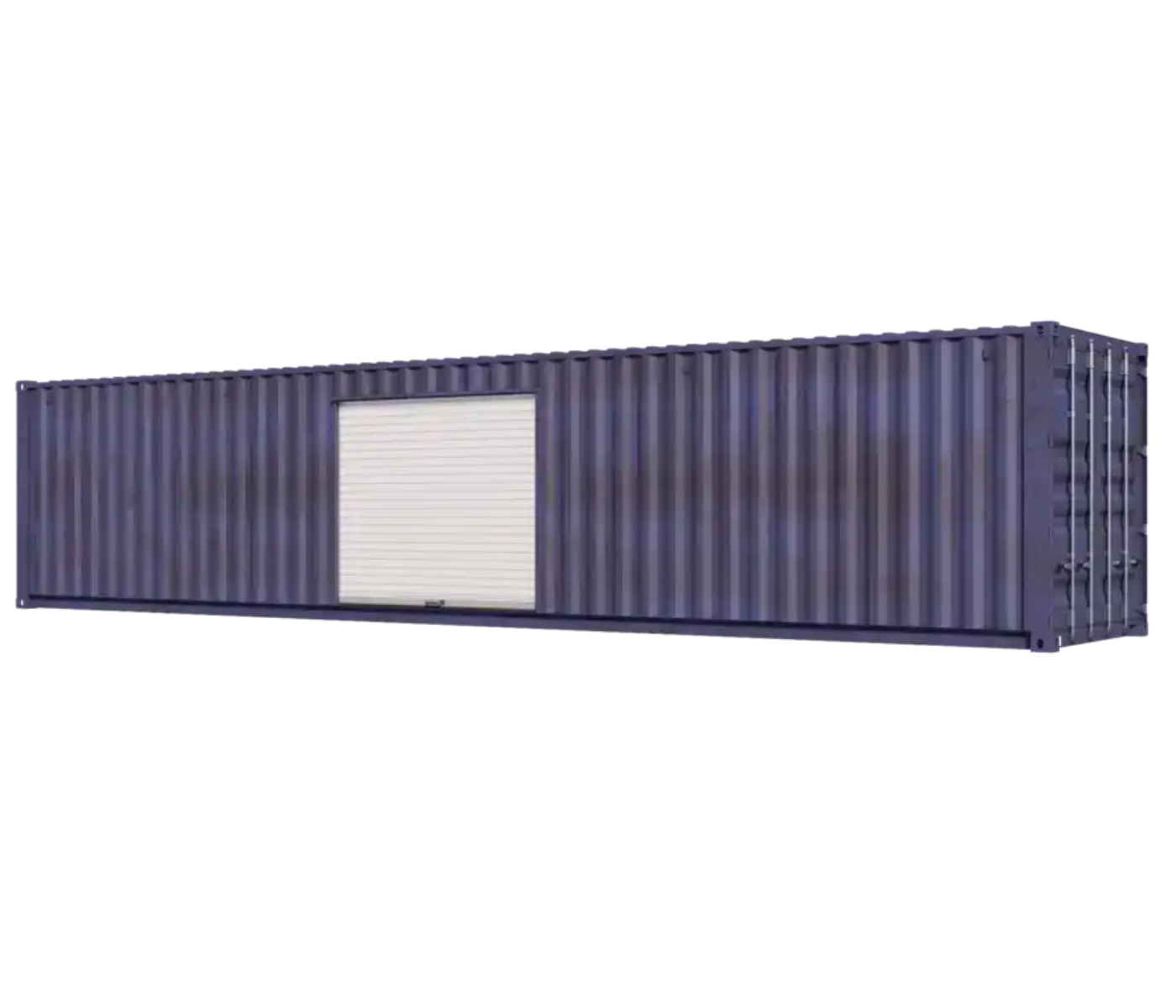 40ft Used Storage Container w/ One 10ft Roll-up Door on Left Side