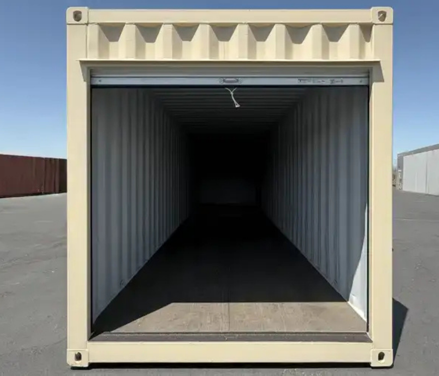 30ft Refurbished Storage Container with Roll-Up Door - Image 2
