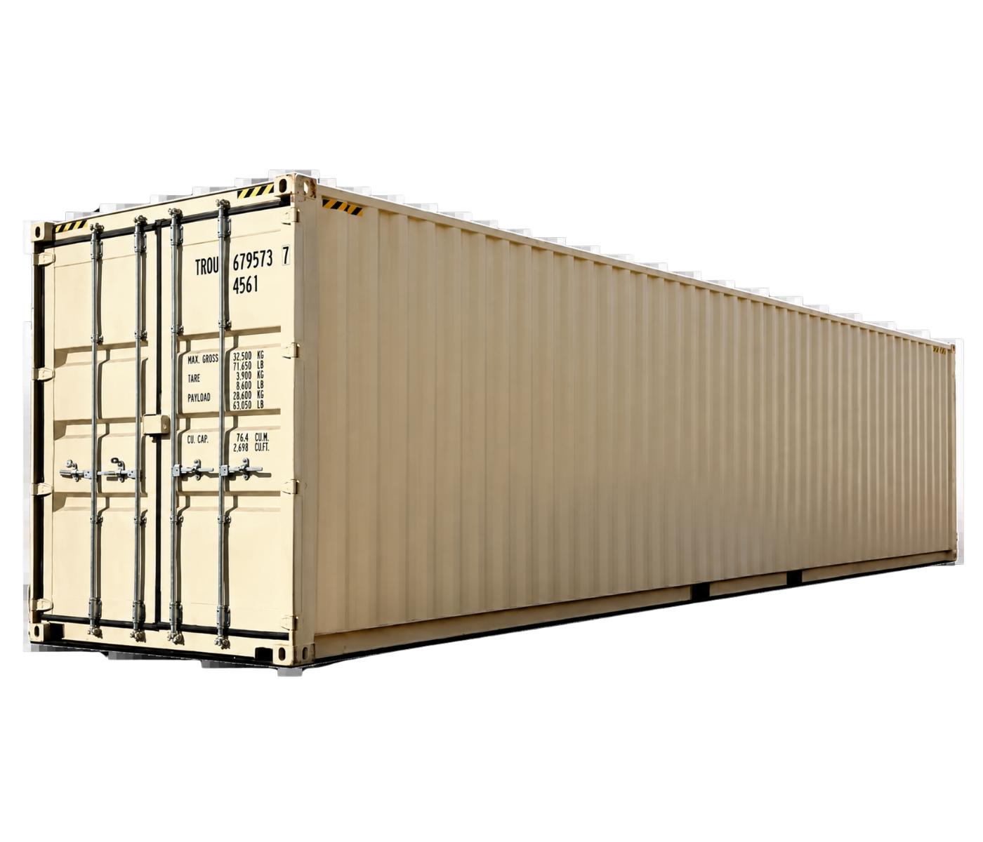 40ft New High Cube Shipping Container With Cargo door